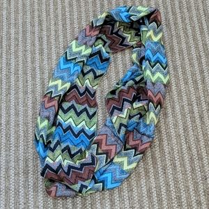 Chevron Print Infinity Scarf